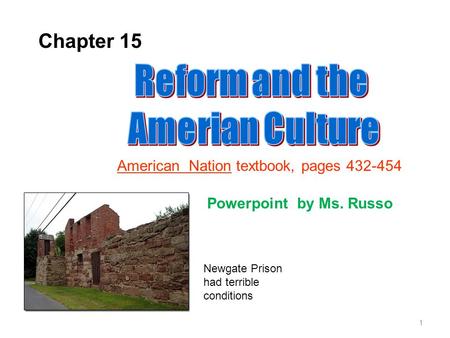 Reform and the Amerian Culture