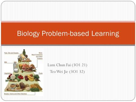 Lum Chun Fai (3O1 21) Teo Wei Jie (3O1 32) Biology Problem-based Learning.