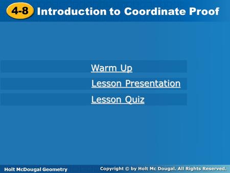 Introduction to Coordinate Proof