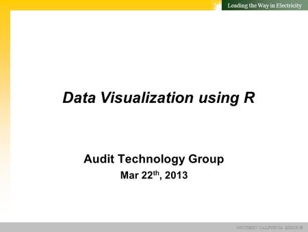 Data Visualization using R