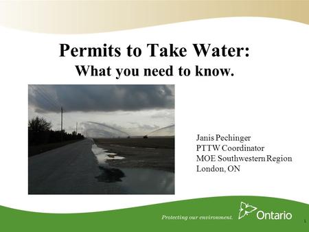 Permits to Take Water: What you need to know.