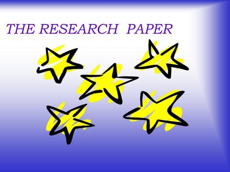 THE RESEARCH PAPER What is a research paper? A research paper is a carefully planned essay that shares information or proves a point.