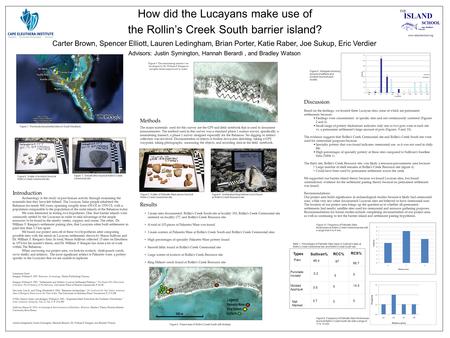 How did the Lucayans make use of the Rollin’s Creek South barrier island? Introduction Archaeology is the study of past human activity through examining.