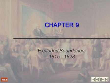 CHAPTER 9 Exploded Boundaries, 1815 - 1828 Web. New Borders Whites continue to encroach on Native American lands Forts are built in all frontier areas.