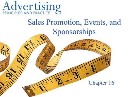 Sales Promotion, Events, and Sponsorships