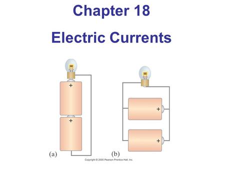 Chapter 18 Electric Currents.