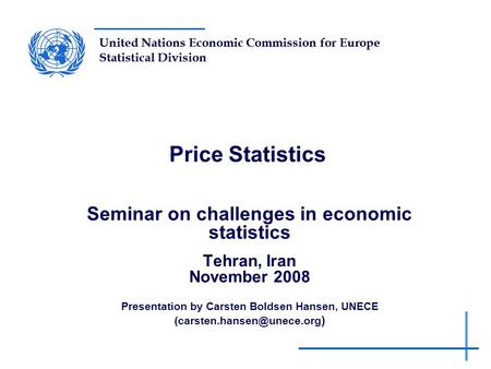Price Statistics Seminar on challenges in economic statistics