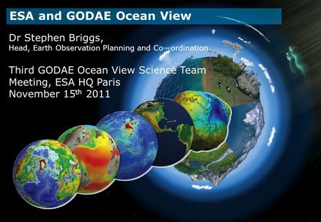 ESA and GODAE Ocean View