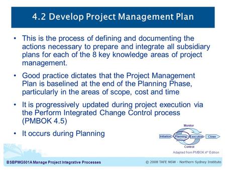 4.2 Develop Project Management Plan
