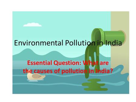 Environmental Pollution in India Essential Question: What are the causes of pollution in India?