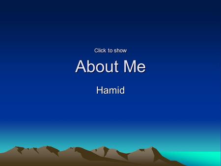 Click to show About Me Hamid. My Picture My Profile Age37 ~ Aquarius Gender Man seeking a Woman Location Scarborough, ON Looking for...Committed Marital.