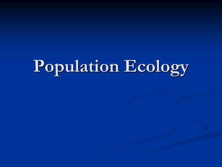 Population Ecology. What is a population A group of individuals of a species that live in an area and rely on the same resources for survival often interacting.