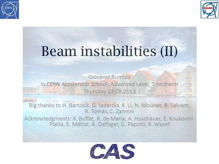 Beam instabilities (II)