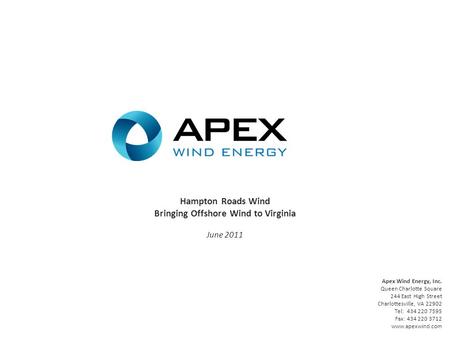 Bringing Offshore Wind to Virginia