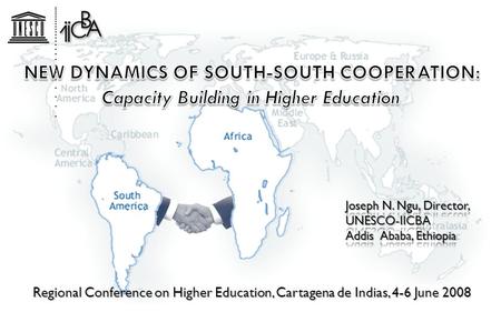 Regional Conference on Higher Education, Cartagena de Indias, 4-6 June 2008.