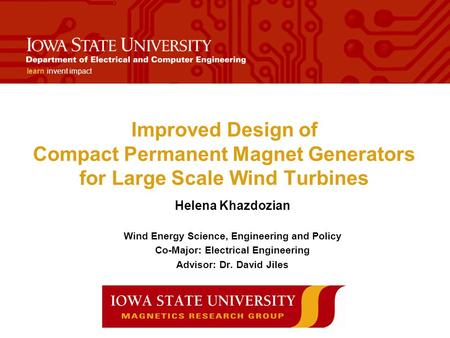 Helena Khazdozian Wind Energy Science, Engineering and Policy