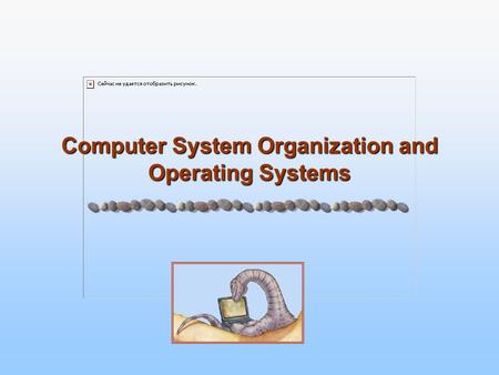 Computer System Organization and Operating Systems.