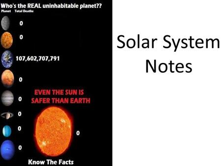 Solar System Notes.