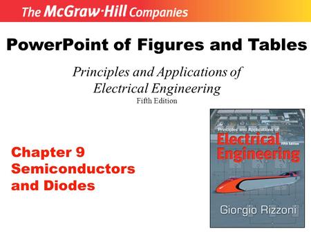 PowerPoint of Figures and Tables Principles and Applications of Electrical Engineering Fifth Edition Chapter 9 Semiconductors and Diodes.
