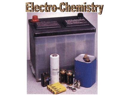 Electrochemistry is the chemistry of reactions which involve electron transfer. In spontaneous reactions electrons are released with energy which can.