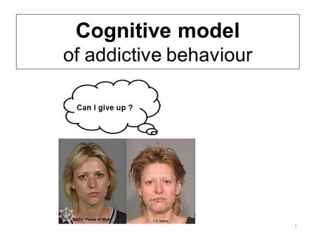 Cognitive model of addictive behaviour 1 Can I give up ?