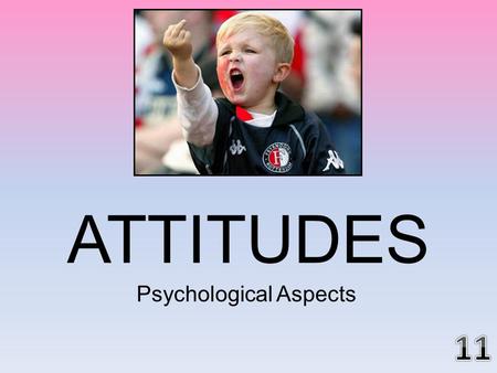 ATTITUDES Psychological Aspects. LEARNING OUTCOMES Definitions and components of attitudes Influences on formation of an attitude and influences on behaviour.