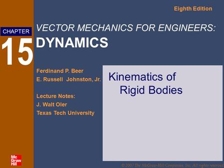 Kinematics of Rigid Bodies