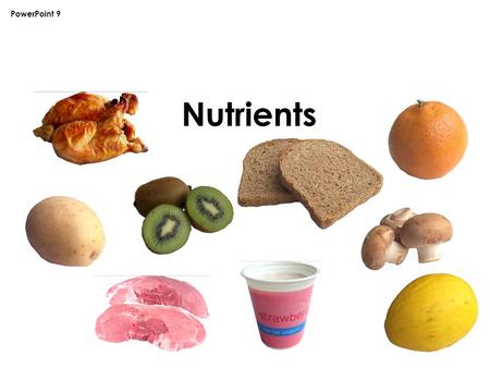Nutrients PowerPoint 9. Nutrients Food contains different substances that are needed for health. These are nutrients, water and fiber. All food and drink.