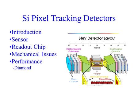Si Pixel Tracking Detectors Introduction Sensor Readout Chip Mechanical Issues Performance -Diamond.