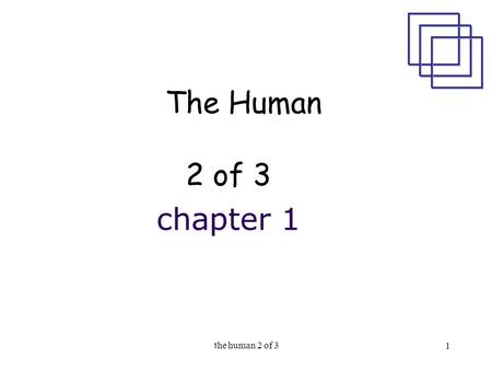 The human 2 of 3 1 The Human 2 of 3 chapter 1. the human 2 of 3 2 the human Lecture 2 Information i/o … visual, auditory, haptic, movement Lecture 3 (today)