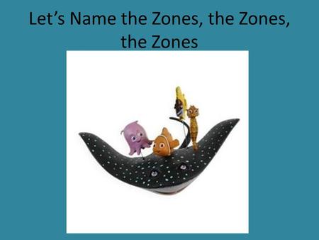 Let’s Name the Zones, the Zones, the Zones. Intertidal Zone Are above the low tide mark and below the high tide mark. – High tide marked with the strandline.