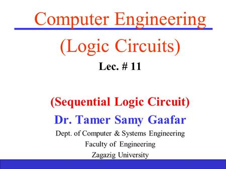 (Sequential Logic Circuit)