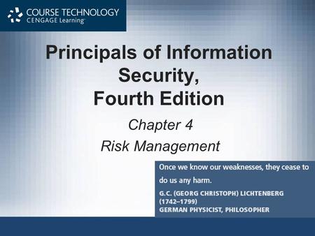 Principals of Information Security, Fourth Edition