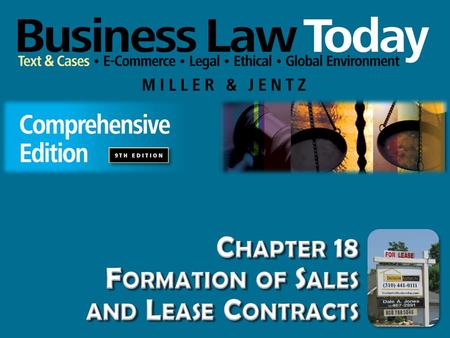 Chapter 18 Formation of Sales and Lease Contracts