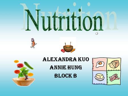 Alexandra Kuo Annie Hung Block B FIBRE filling, discourages overeating, adds no calories may protect against gut cancers and constipation help prevent.