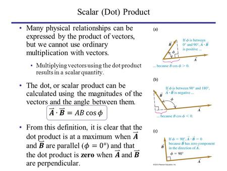 Scalar (Dot) Product. Scalar Product by Components.