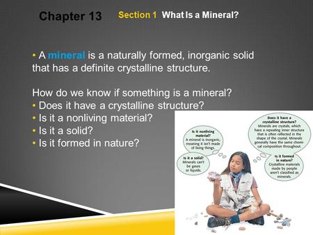How do we know if something is a mineral?