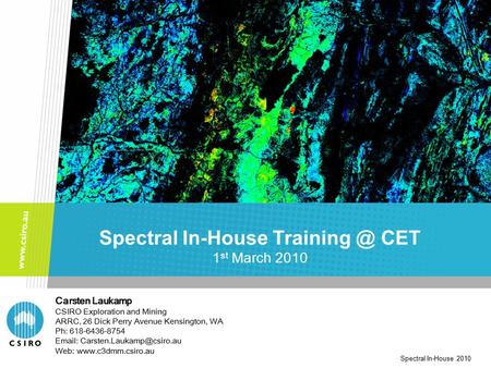 Spectral In-House CET 1st March 2010