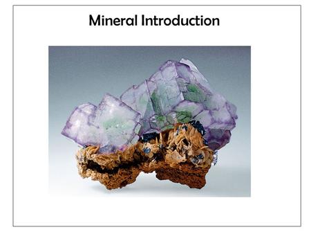 Mineral Introduction Cube Fluorite.