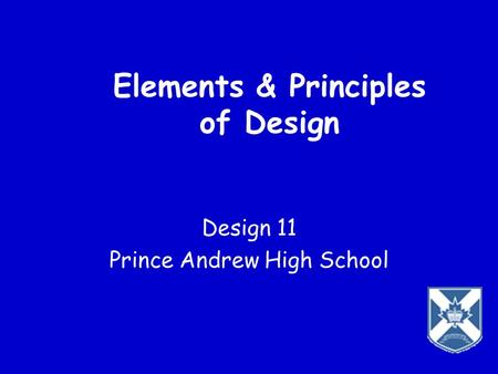 Elements & Principles of Design