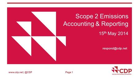 Page 1 Scope 2 Emissions Accounting & Reporting 15 th May 2014