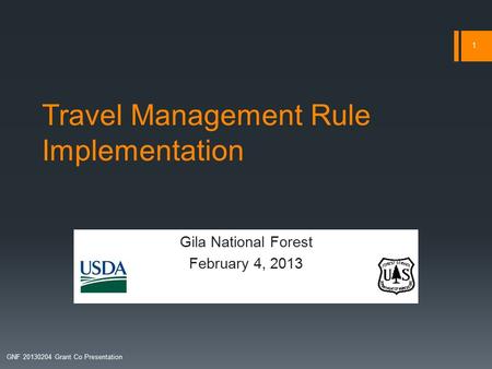 Travel Management Rule Implementation