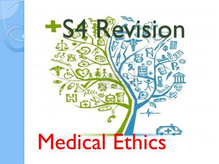 S4 Revision Medical Ethics. SQA National Grade Boundaries BandGrademark 1.A upper85- 100 2.A lower70- 84 3.B upper65- 69 4.B lower60-64 5.C upper55- 59.