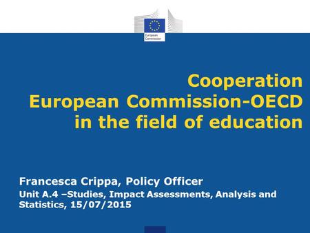 Cooperation European Commission-OECD in the field of education