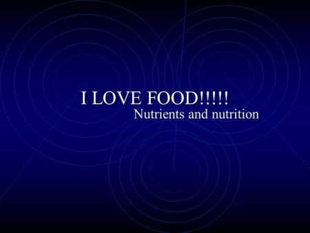 I LOVE FOOD!!!!! Nutrients and nutrition FACT OR MYTH.