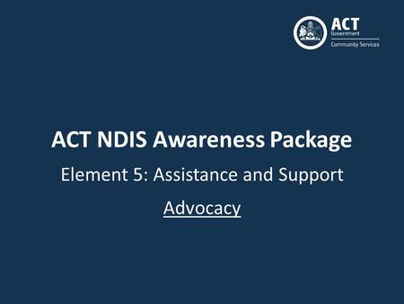ACT NDIS Awareness Package