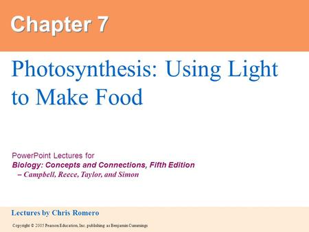 Photosynthesis: Using Light to Make Food