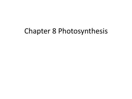 Chapter 8 Photosynthesis. I./2. Some organisms are producers and others are consumers. a)Autotrophs a)Autotrophs make their own energy from inorganic.