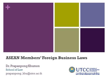 ASEAN Members’ Foreign Business Laws