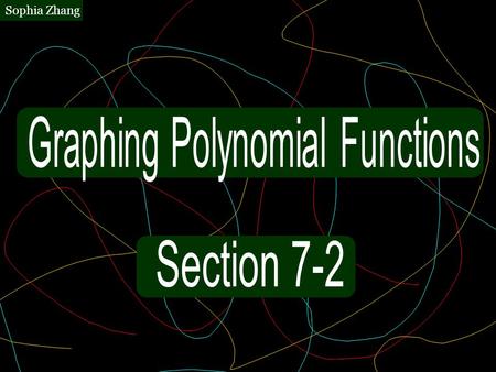 Graphing Polynomial Functions